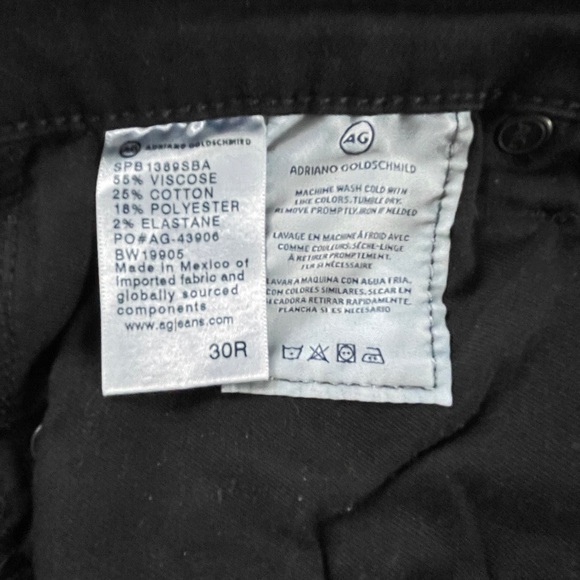 AG Legging Ankle Super Skinny size 30R in black. - Picture 9 of 9